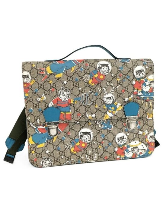 Gucci Backpack Sac Children\'s GG Supreme Gray Blue main image 9